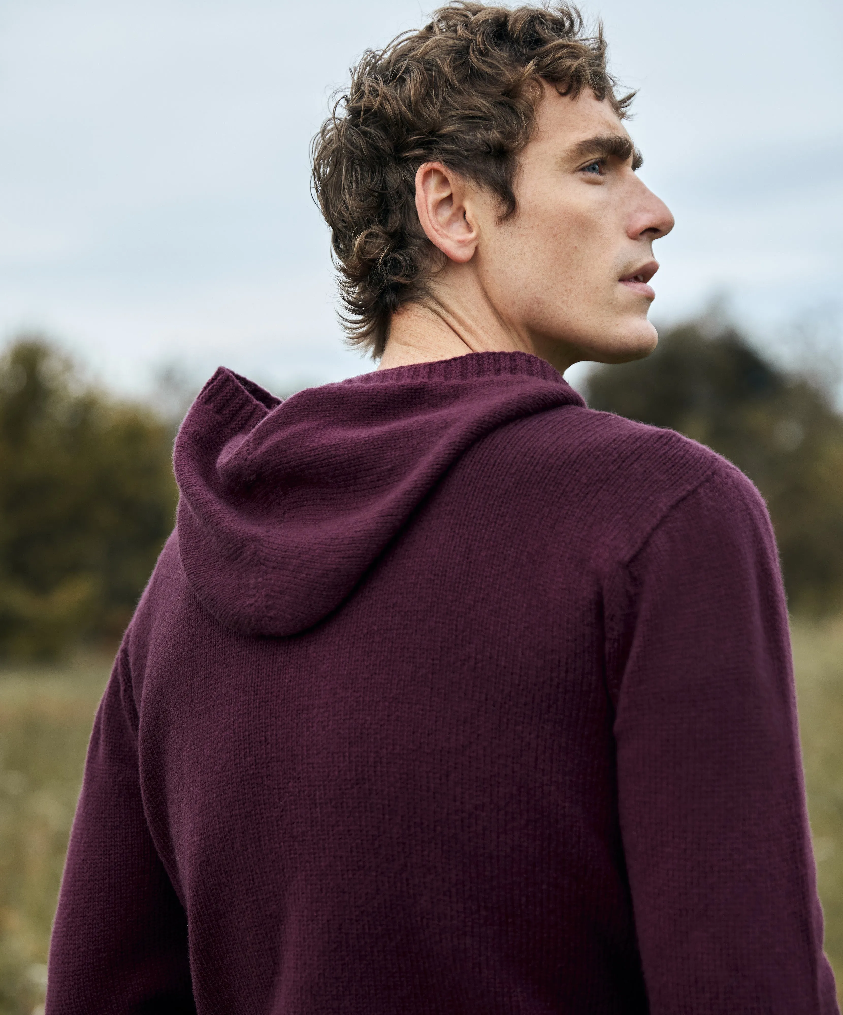 Luxe Jersey Hoodie Currant