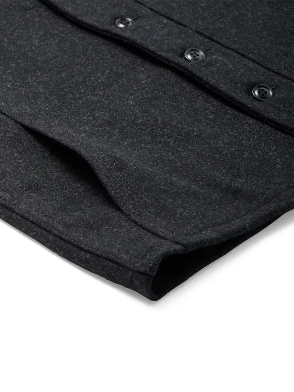 Mackinaw Wool Vest: Charcoal