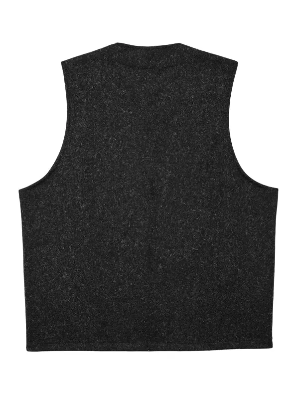 Mackinaw Wool Vest: Charcoal