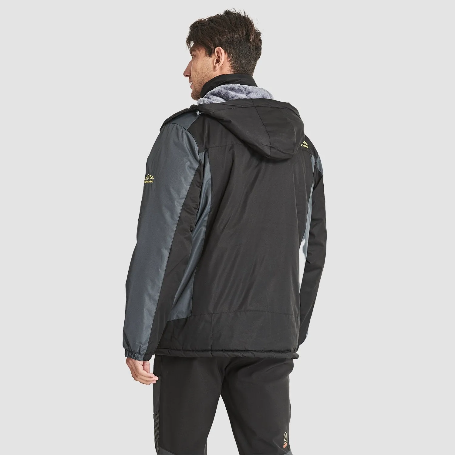 Men's Water-Resistant Winter Ski Jacket - Warm Fleece Parka with Multi-Pockets