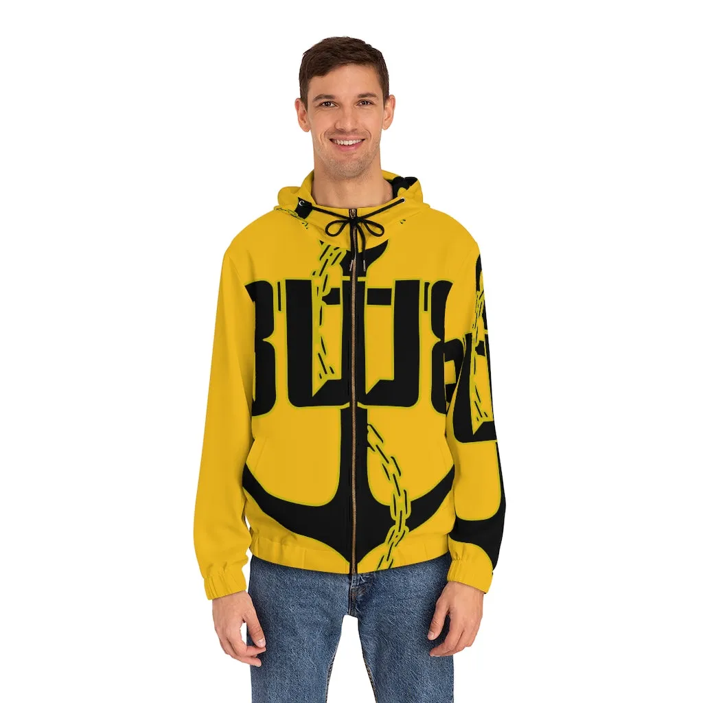 Men's Yellow Full-Zip Hoodie