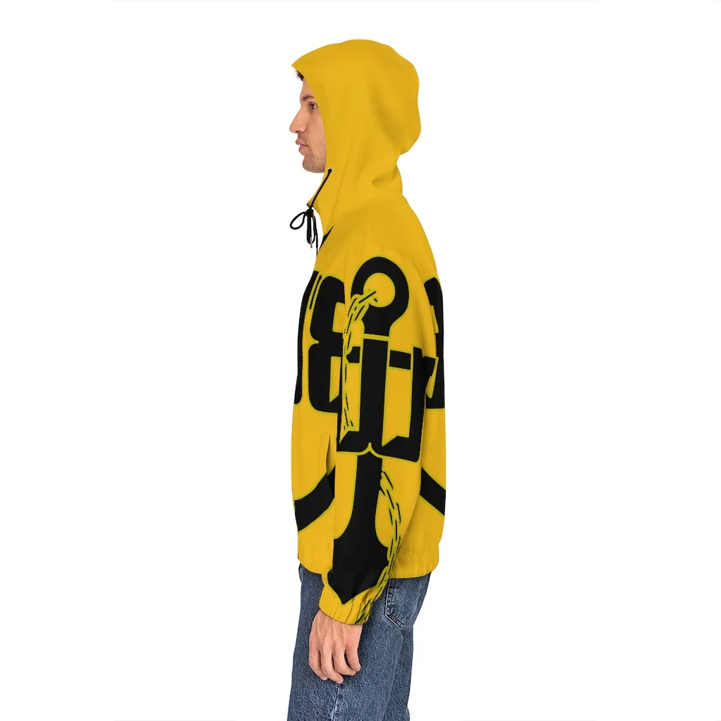 Men's Yellow Full-Zip Hoodie