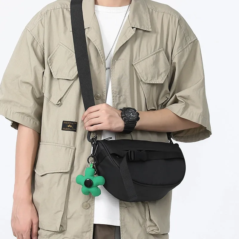Messenger Bag Men's Ins Trendy Small Bag Minimalist Trendy Cool Sports Small Shoulder Bag Men's Functional Shoulder Bag Small Casual Backpack Bag