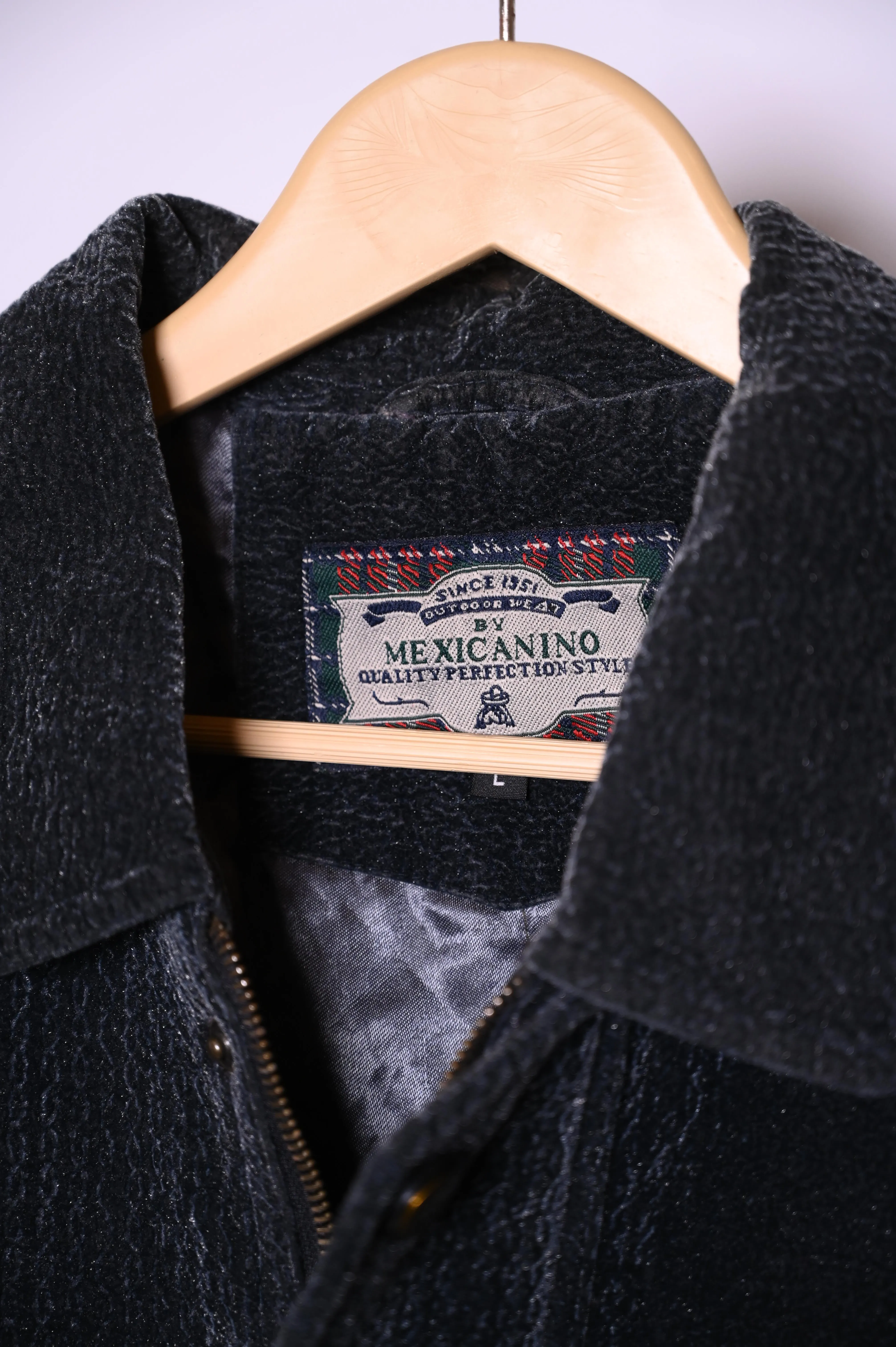 Mexicanino Dark Grey Zipper Jacket – Large