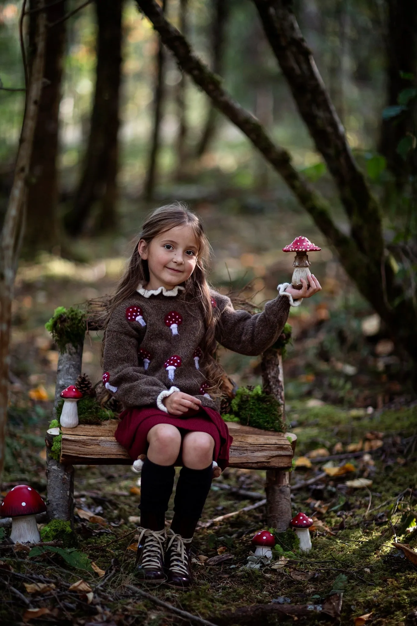 Mushrooms pullover | Brown