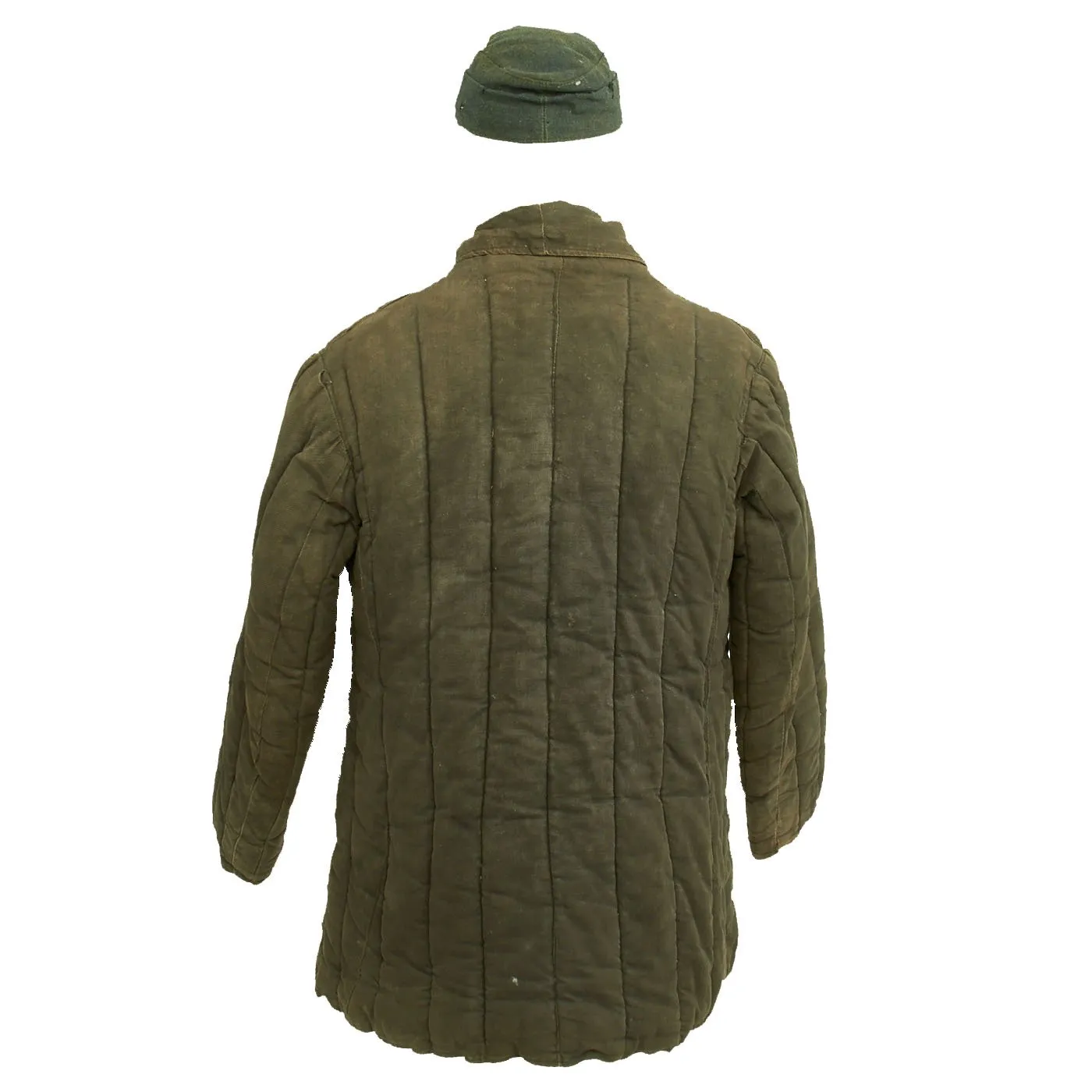 Original German WWII POW Telogreika Soviet Padded Jacket and M43 Hat