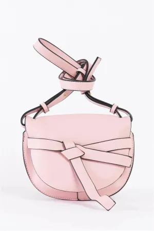 Pink Faux Leather Front Bow Tie Crossbody Bag /3 Bags