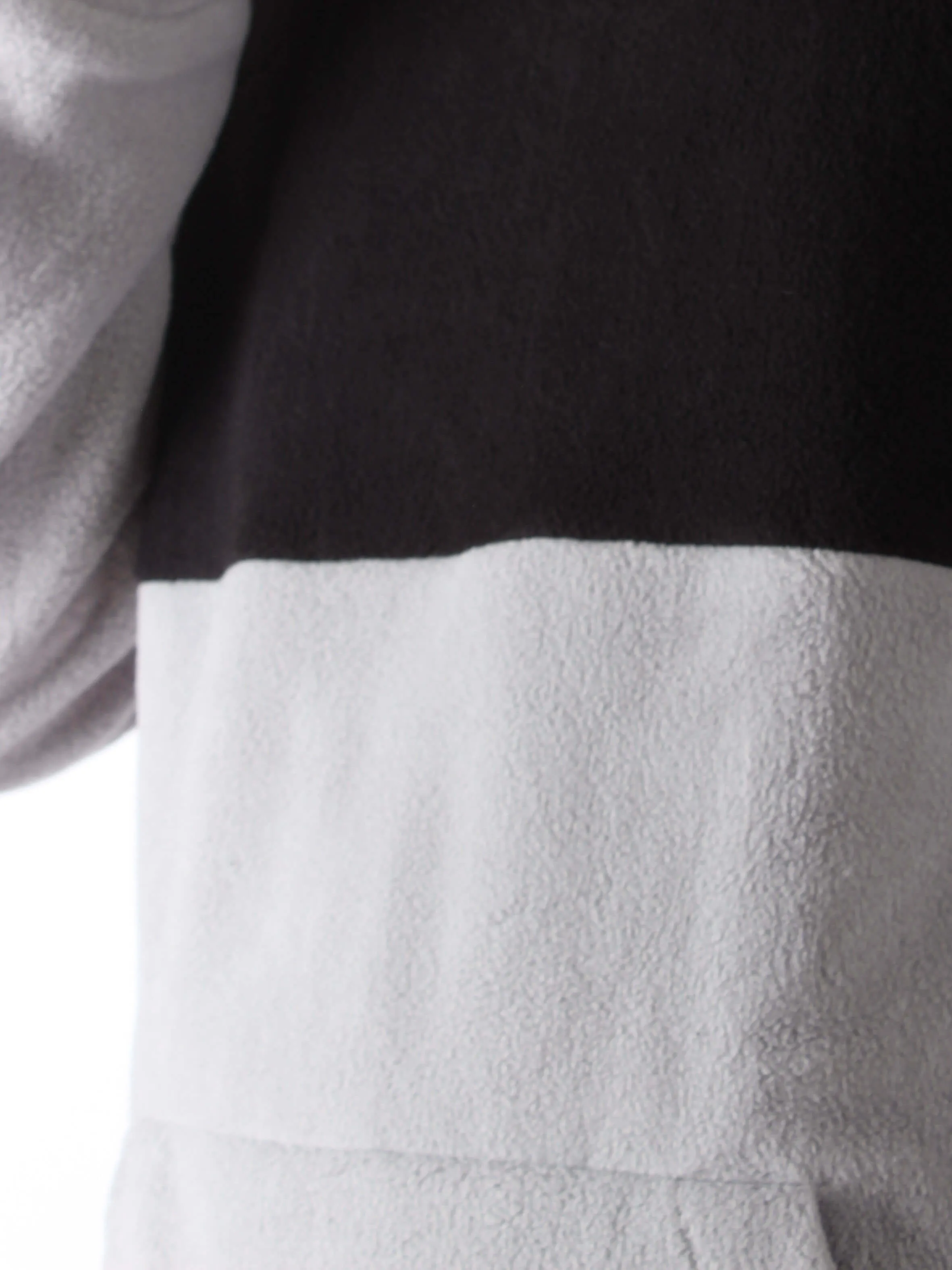 Polar Fleece Hoodie Shaped Hem - Men - Black