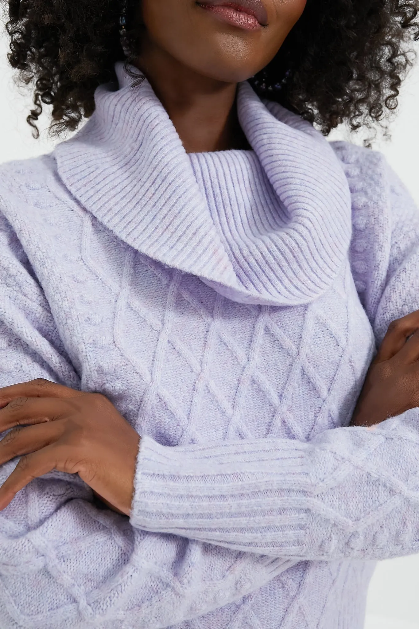 Purple Cotton Turtleneck