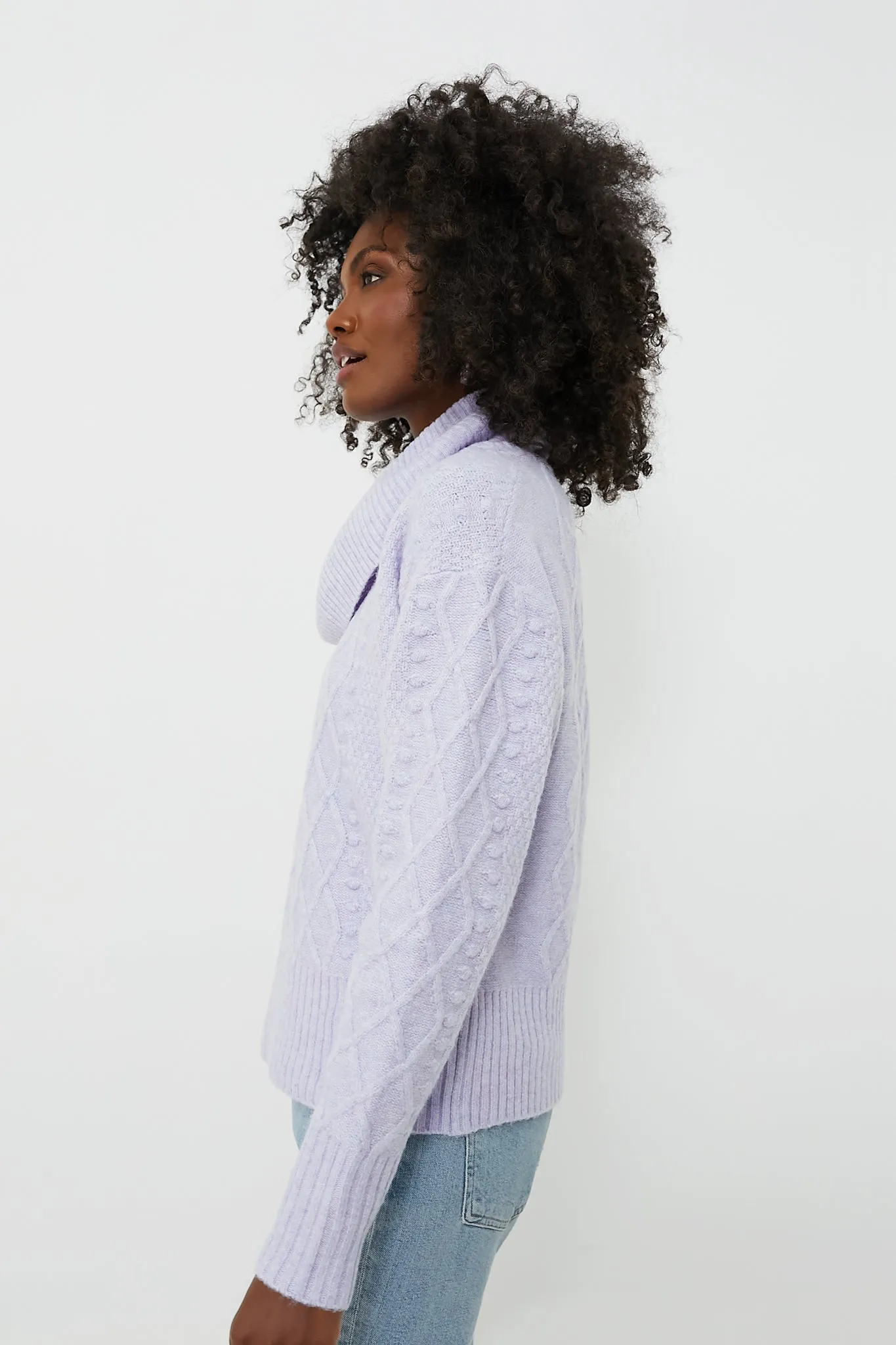 Purple Cotton Turtleneck