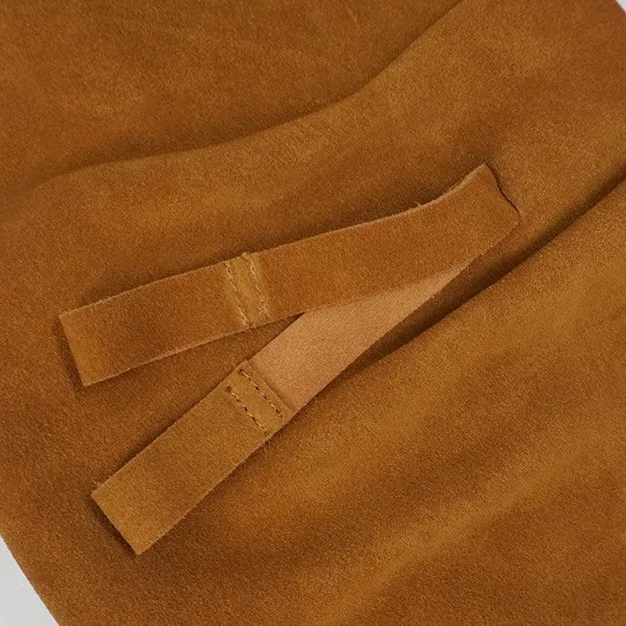 Real Leather Trendy Bucket Brown Nubuck Suede Over Shoulder Bag