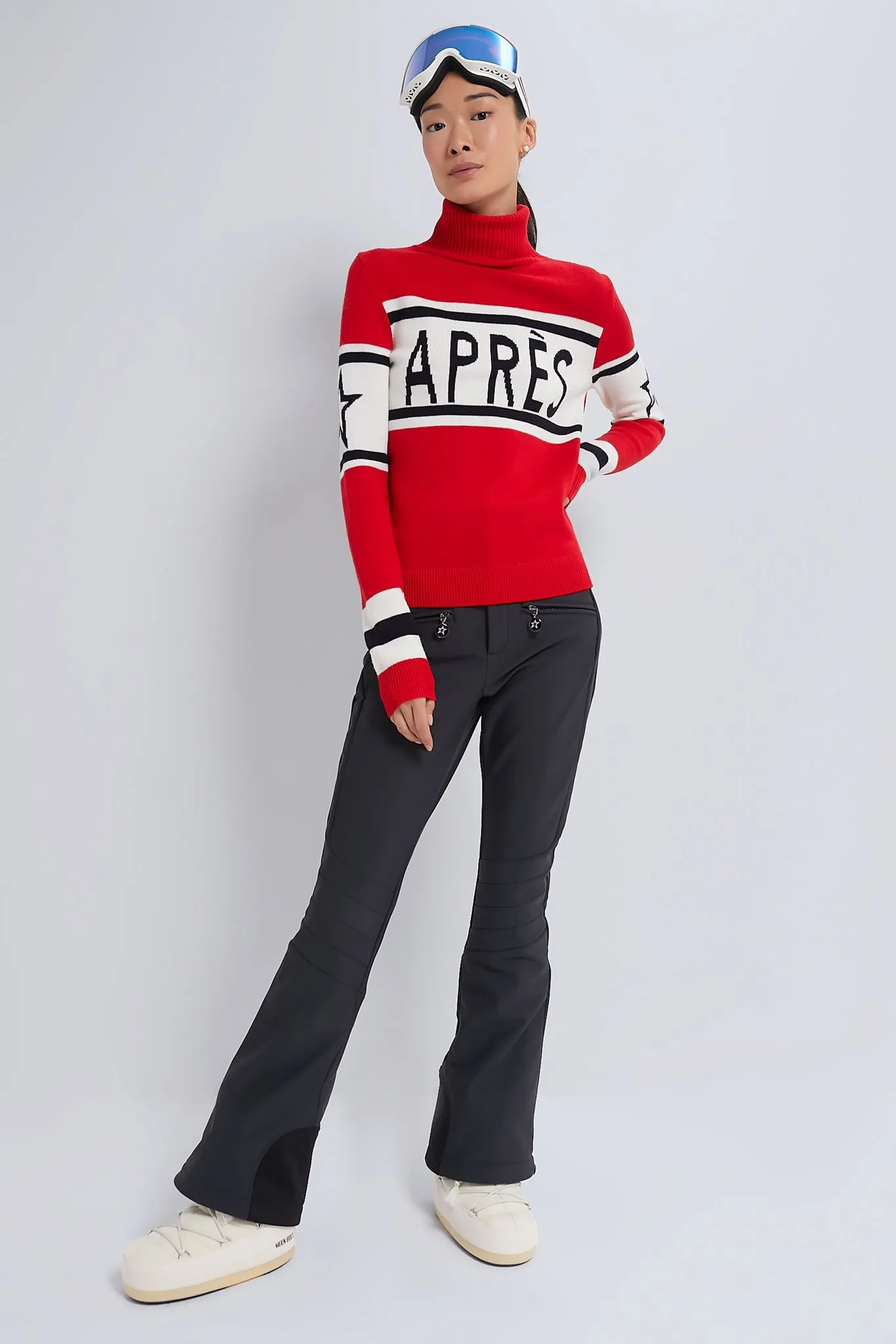 Red and Snow White Apres Sweater