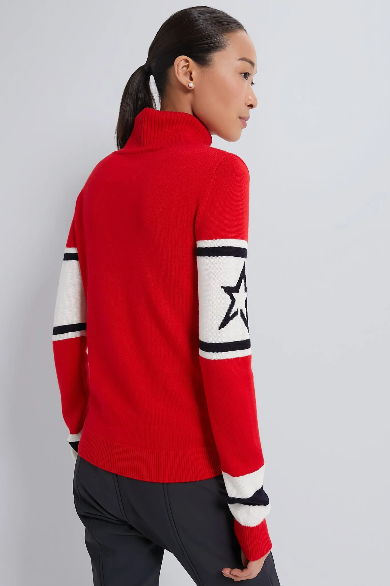 Red and Snow White Apres Sweater