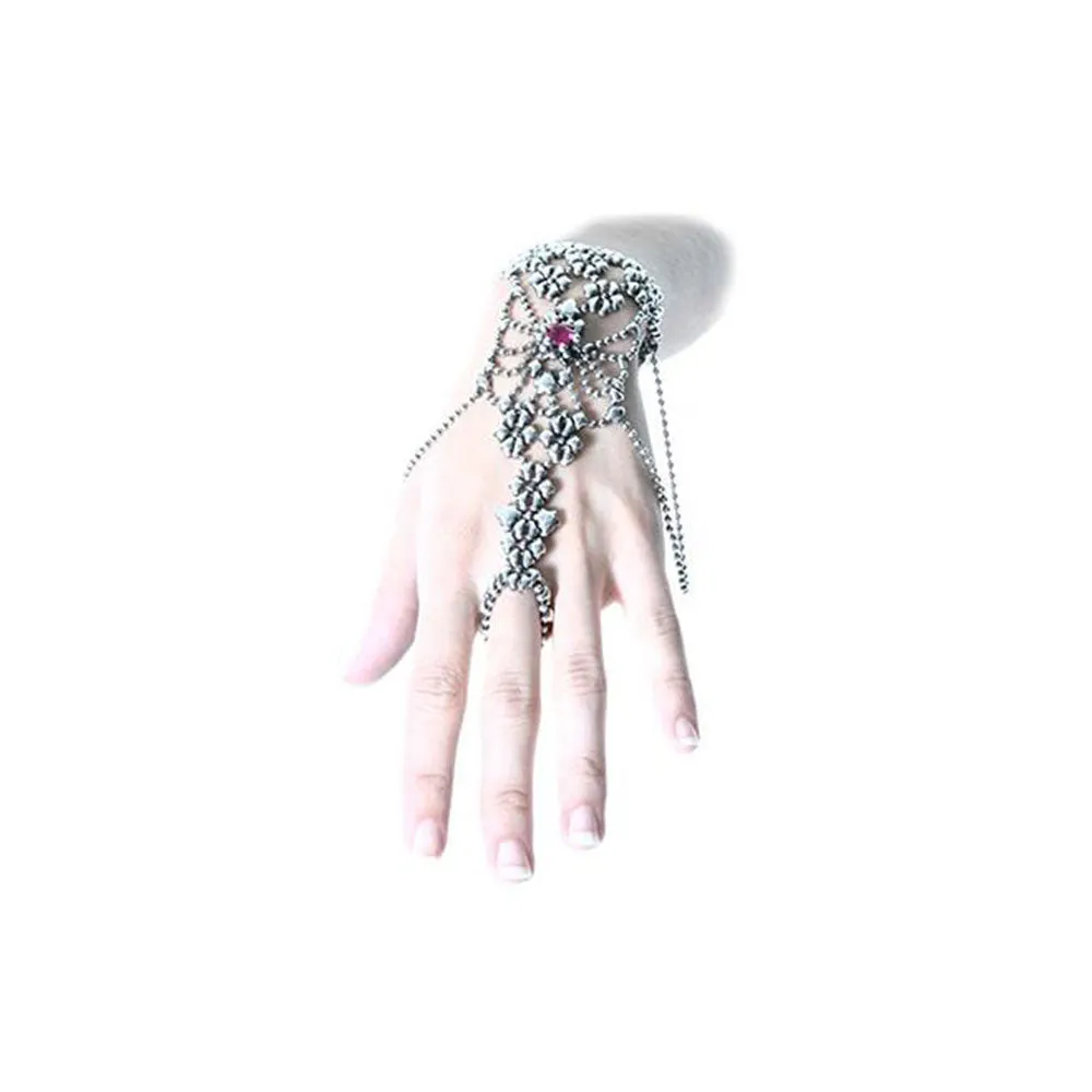 SG Liquid Metal RTB19-AS Antique Silver Bracelet with Swarovski Crystals by Sergio Gutierrez