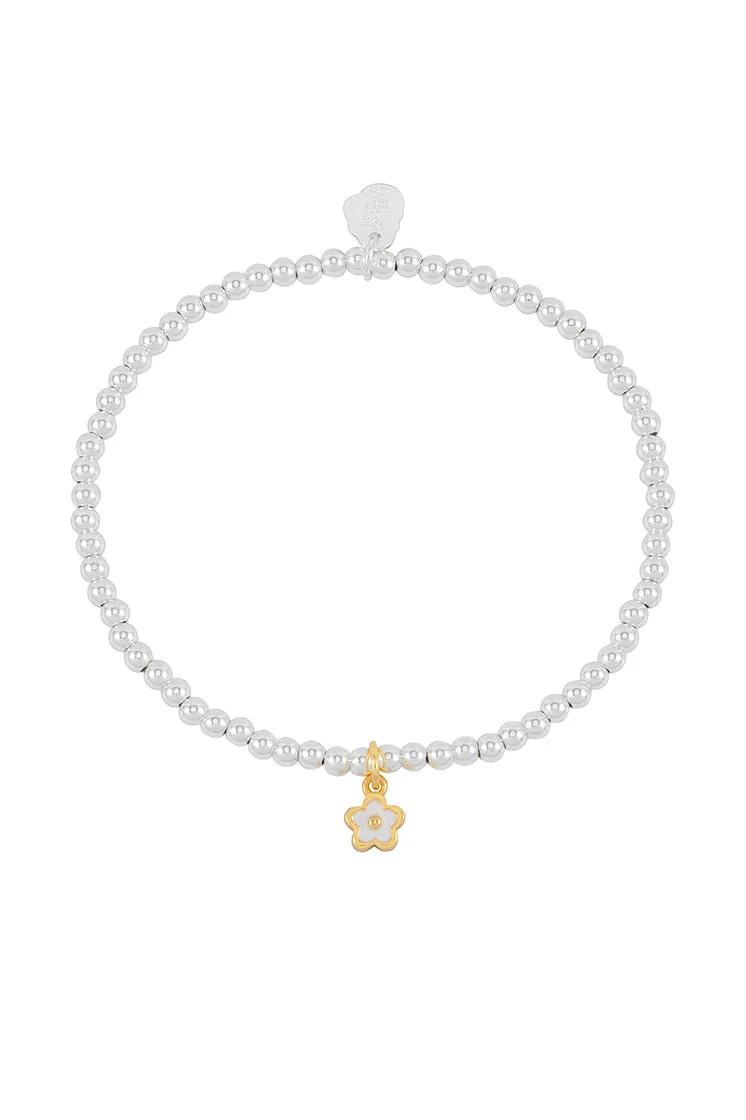 Sienna Beaded Enamel Flower Charm Bracelet