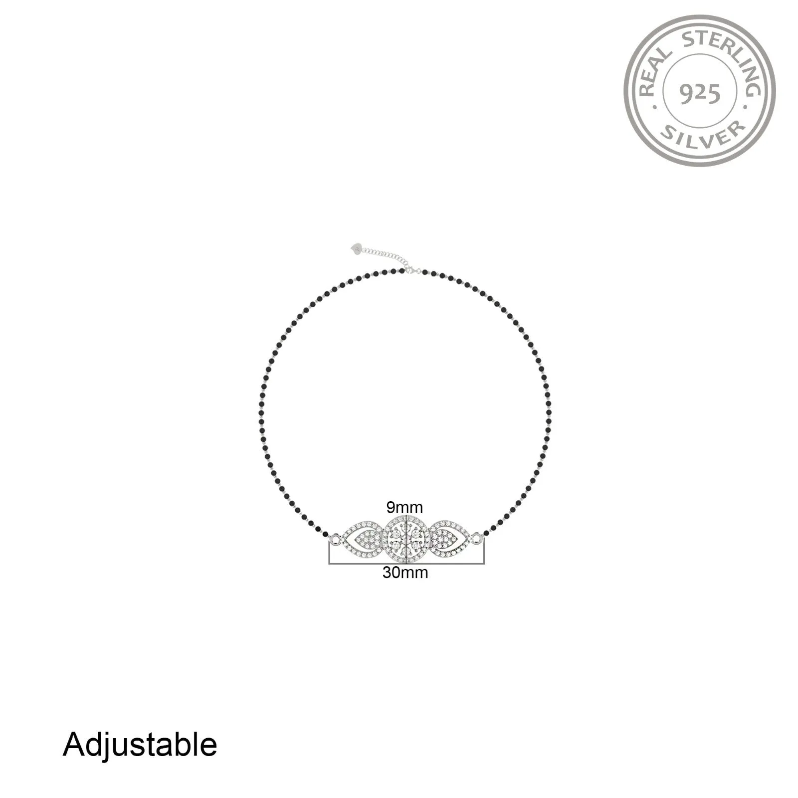 Silver Nature Inspired Bridal Bracelet