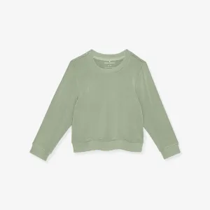 Soft Jade French Terry Pullover Sweatshirt