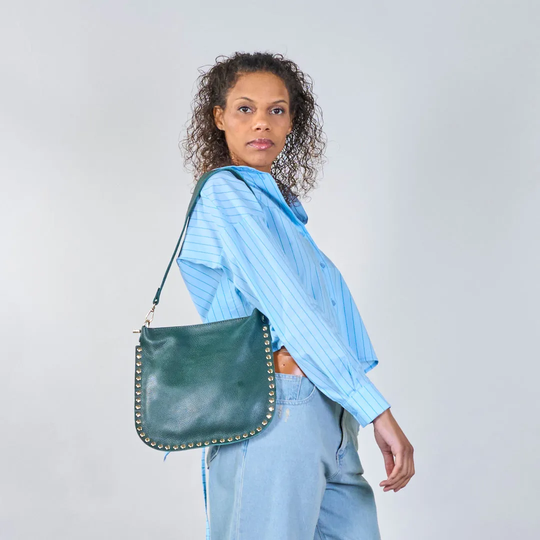 Studded leather crossbody bag wholesale