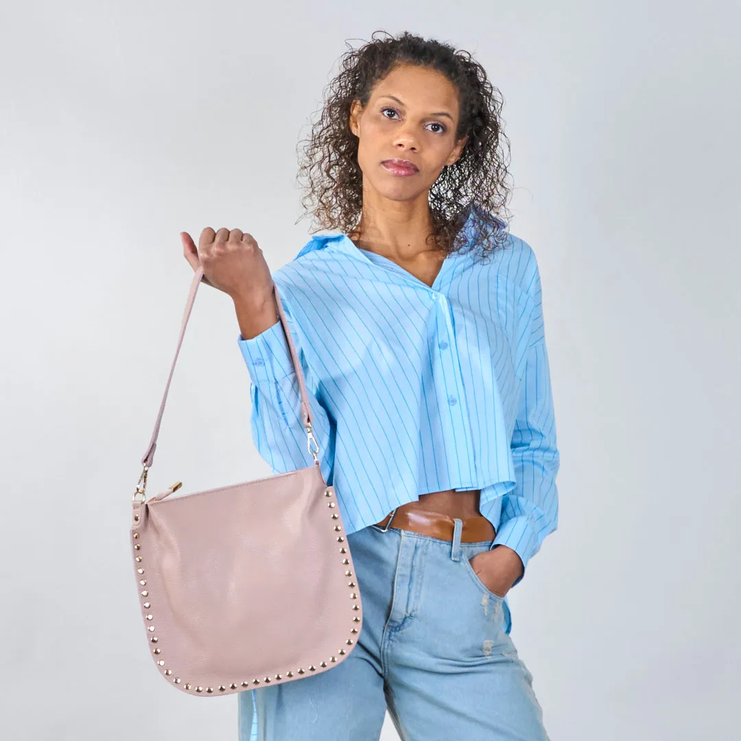 Studded leather crossbody bag wholesale