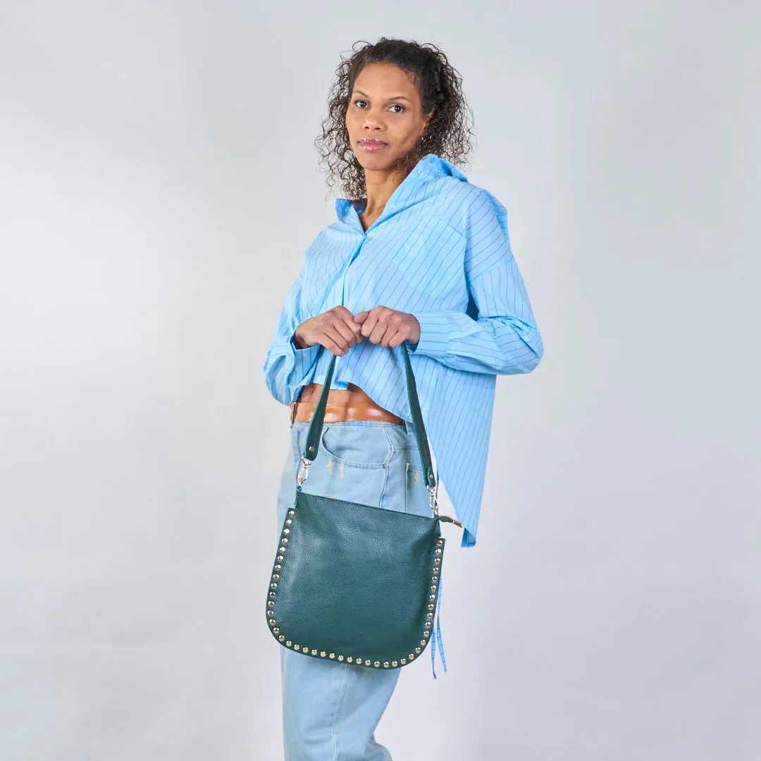 Studded leather crossbody bag wholesale