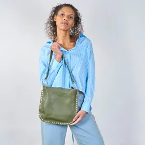 Studded leather crossbody bag wholesale