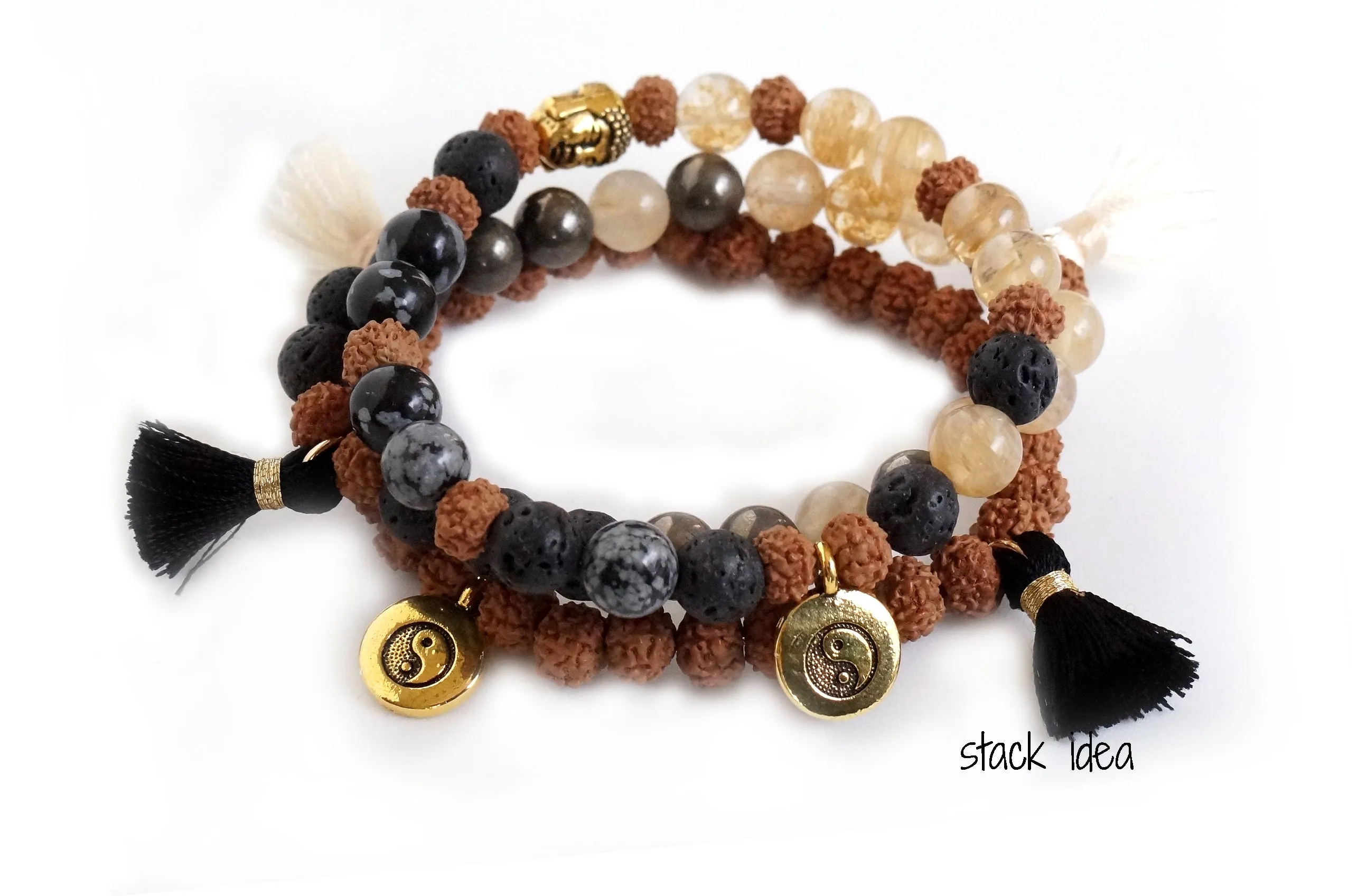 Sun Buddha Moon Buddha - Yin Yang Bracelet