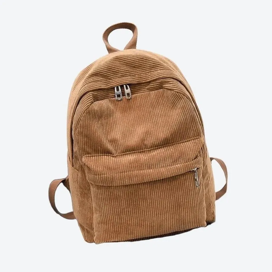 Trendy Durable Corduroy Backpack Bags