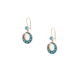 Turquoise and Mother of Pearl Earrings