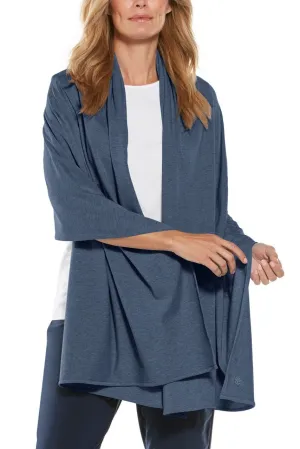 Women's Sanibel Everyday Beach Shawl  | Denim Blue Heather