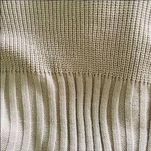 Women’s Tan Crew Neck Sweater Ribbed Knit Hemline